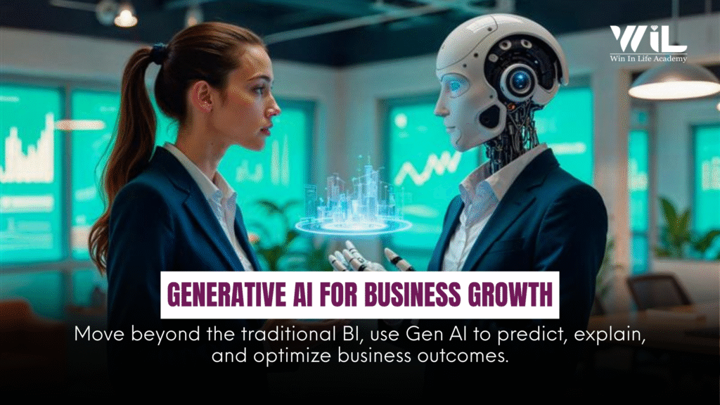 Generative AI for Business Growth
Move beyond the traditional BI, use Gen AI to predict, explain, and optimize business outcomes.