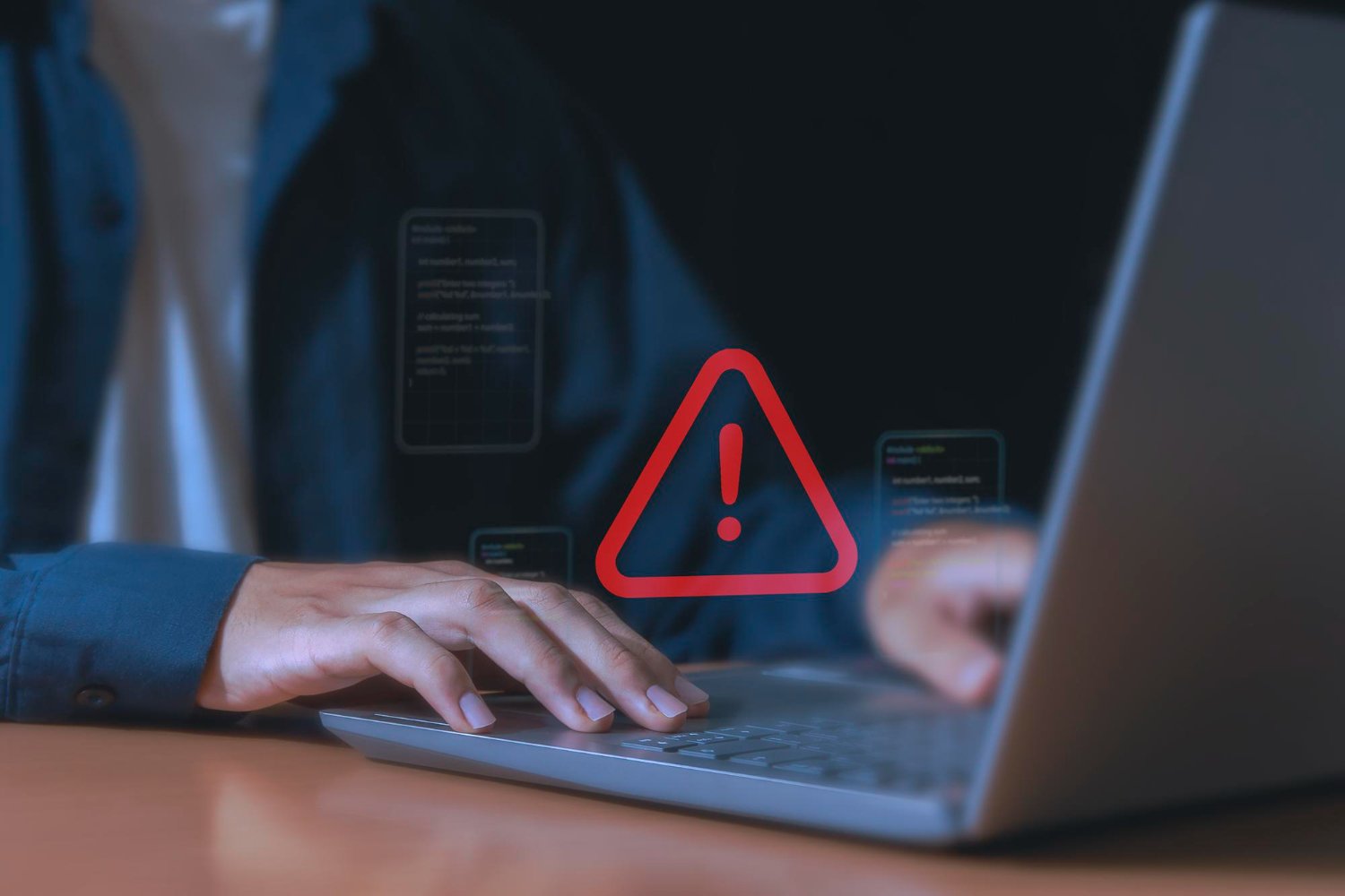 GenAI security risks showing data leakage, AI hallucination, phishing, and insecure code threats in workplace environments
