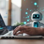 Will AI replace data analysts infographic showing AI automation, dashboards, SQL, and business analytics workflow