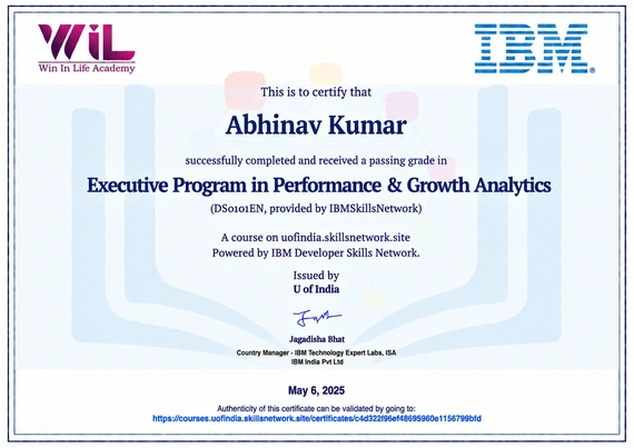 Executive Program in Performance & Growth Analytics