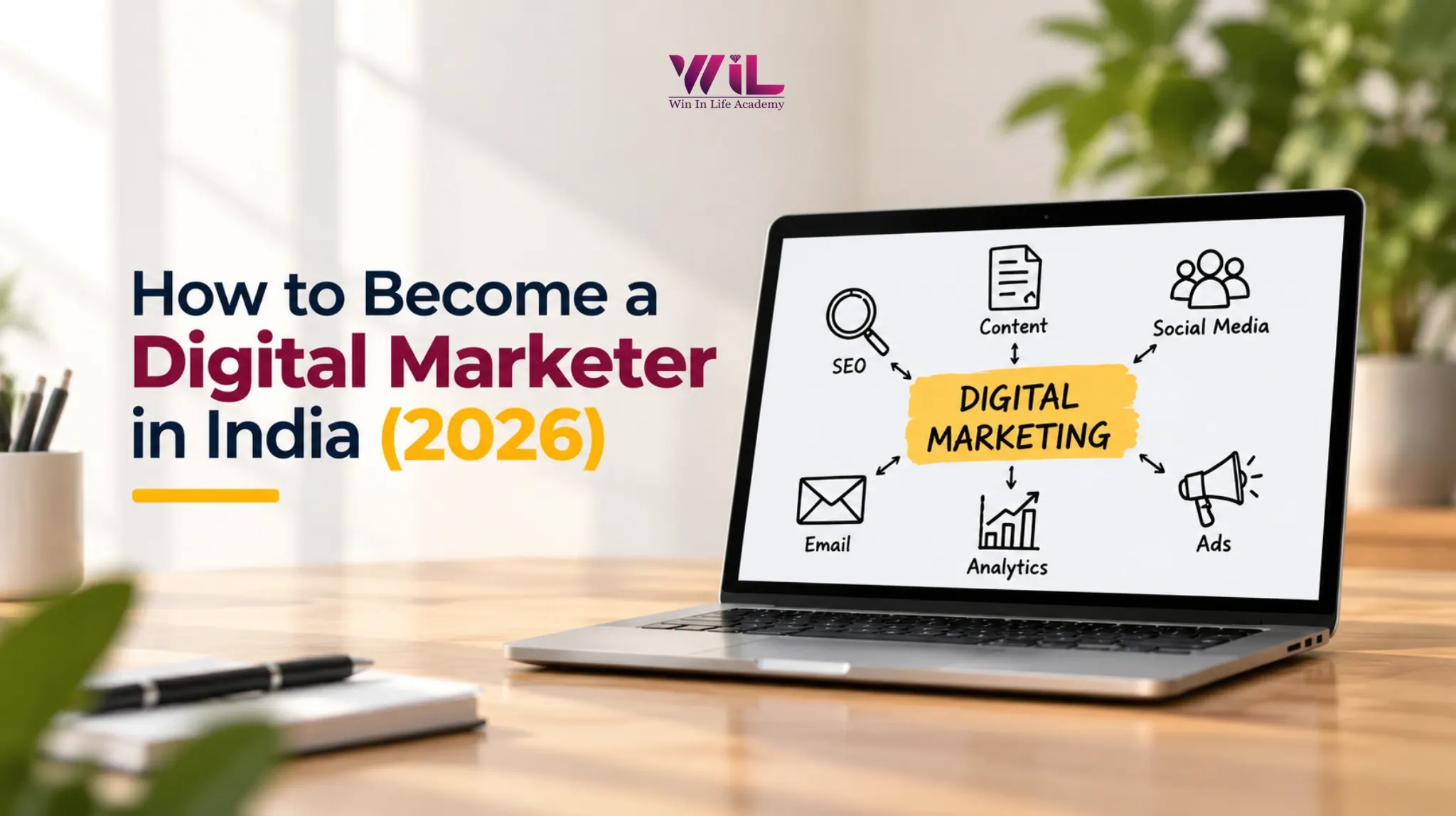 How to become a digital marketer with skills in SEO, social media marketing, content marketing, analytics, and online advertising